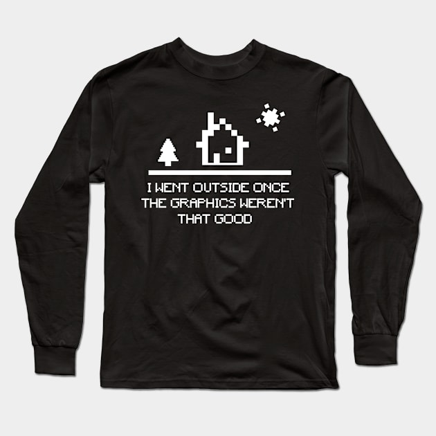 I went outside once but the graphics weren't that good Long Sleeve T-Shirt by TheAwesome